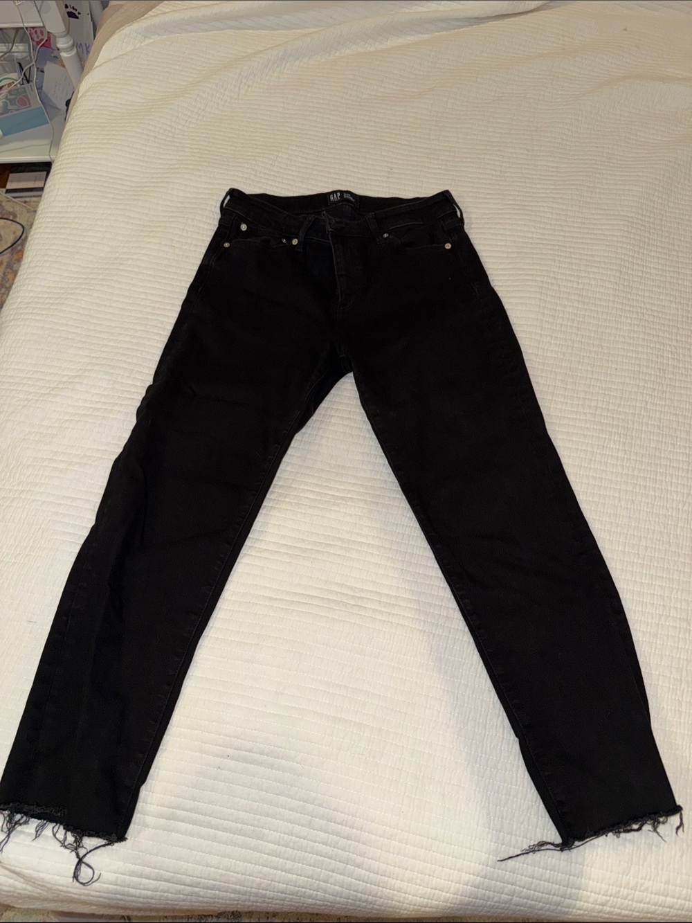 GAP Black Classic Straight Ankle Length  Denim Jeans